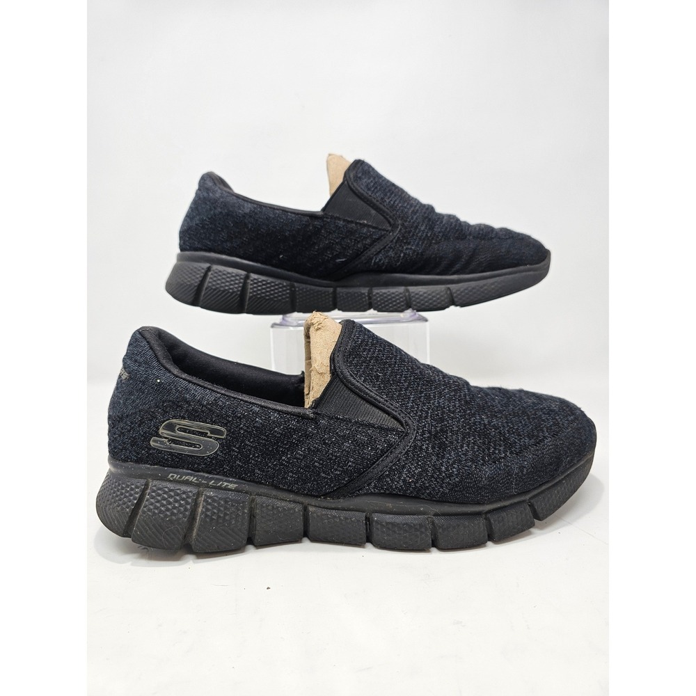 Skechers Mens‎ Slip On Shoes Black Dual Lite Comfort Size 9